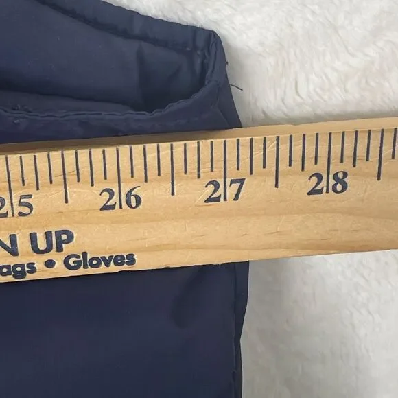 Lands End Vest Men 2XL Blue Down Puffer Pockets Outdoor Camp Hike Winter - Picture 5 of 8